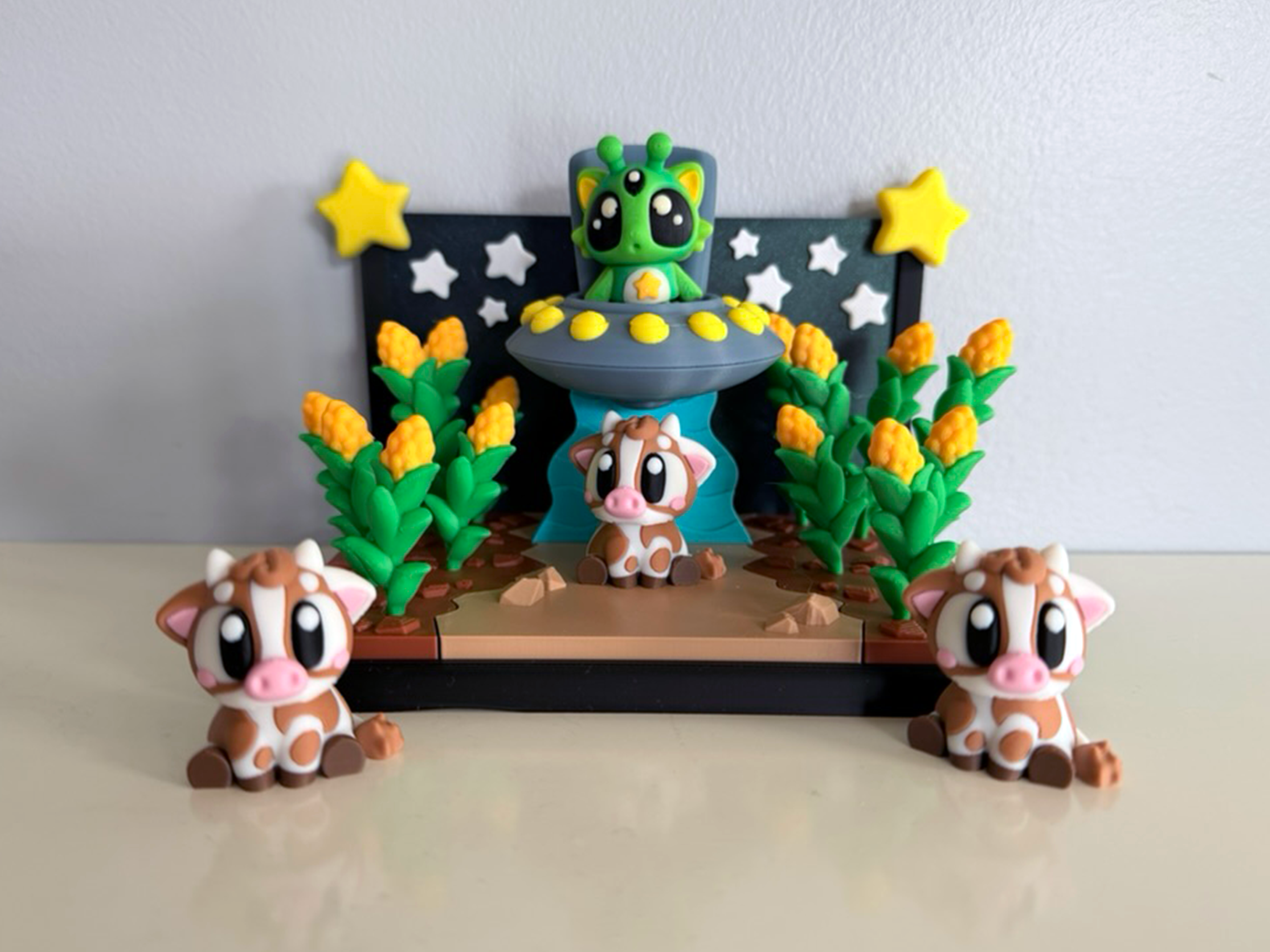 Alien and Cow Abduction Playset