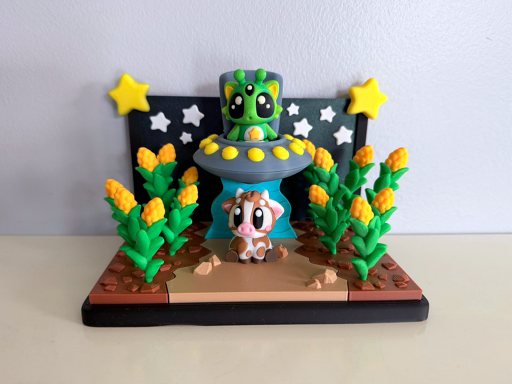 Alien and Cow Abduction Playset