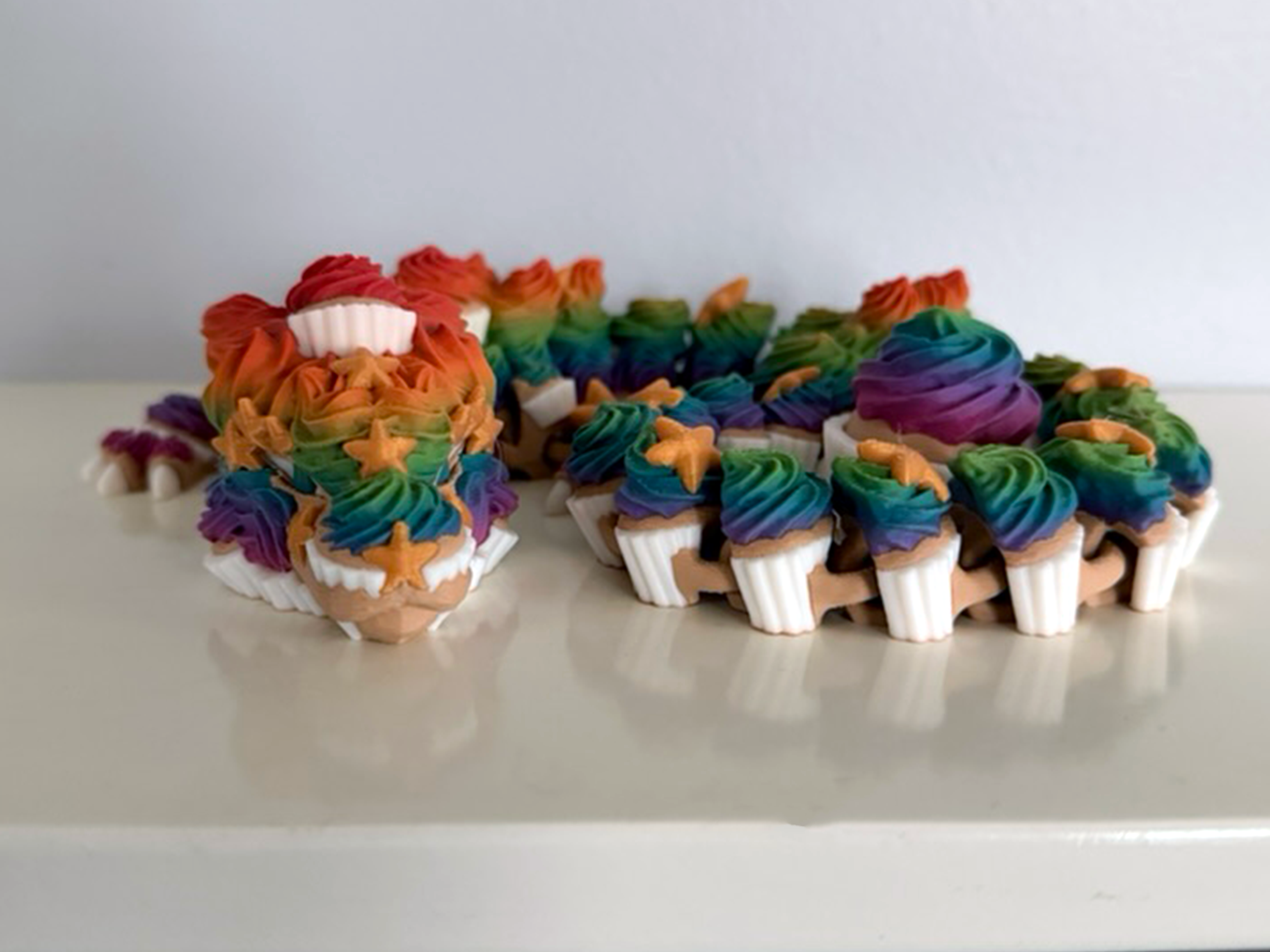 Birthday Cupcake Dragon with Clicker Tail
