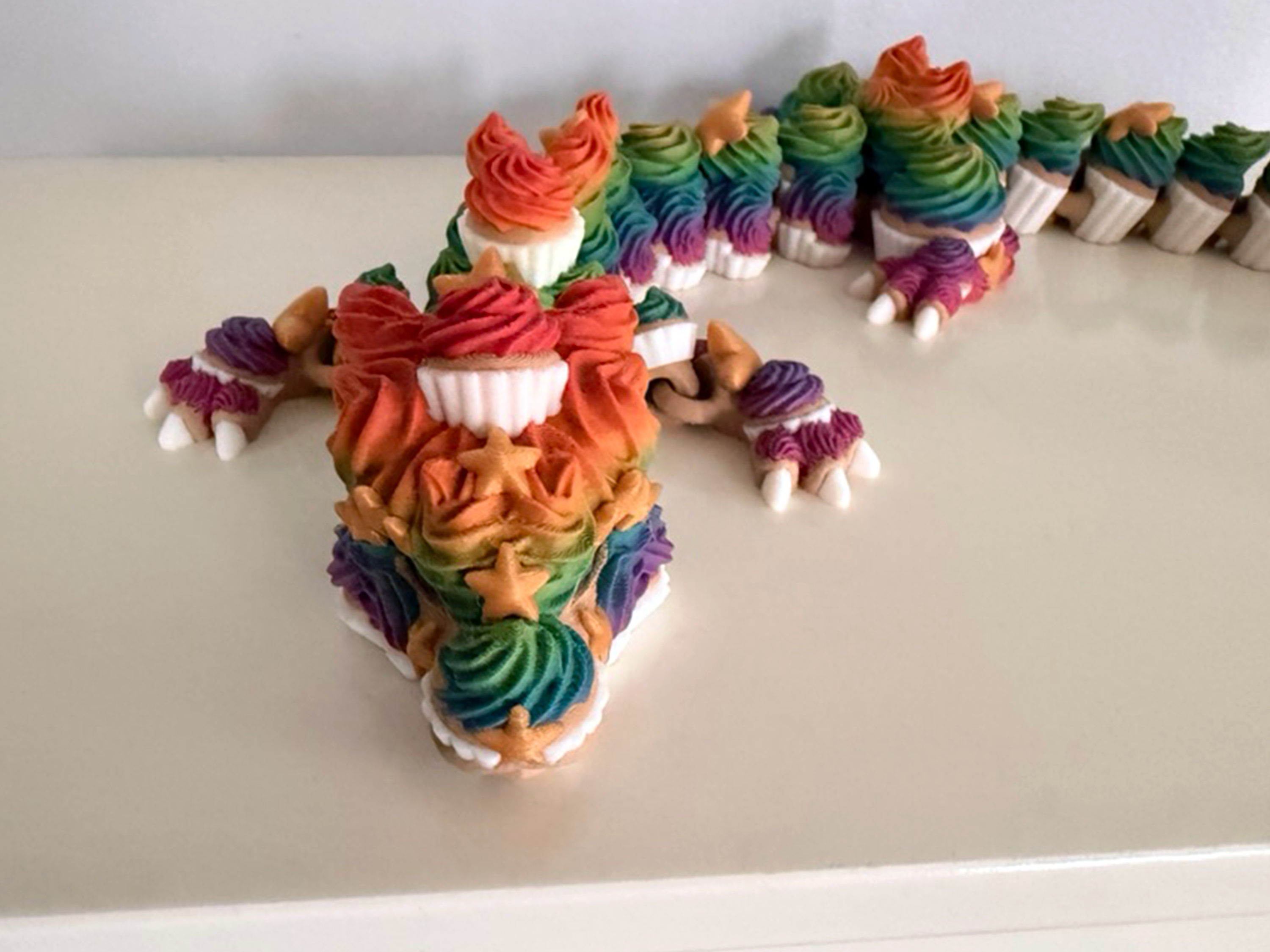 Birthday Cupcake Dragon with Clicker Tail