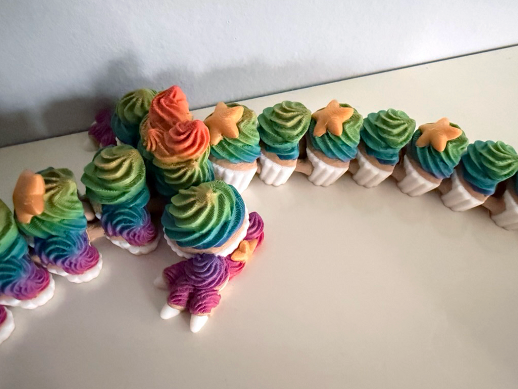 Birthday Cupcake Dragon with Clicker Tail