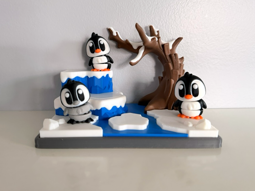 Flexi Penguins and Glacier Playset