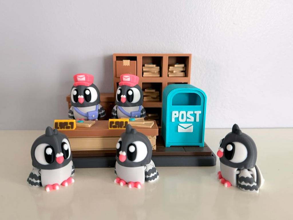 Flexi Pigeon and Post Office Playset