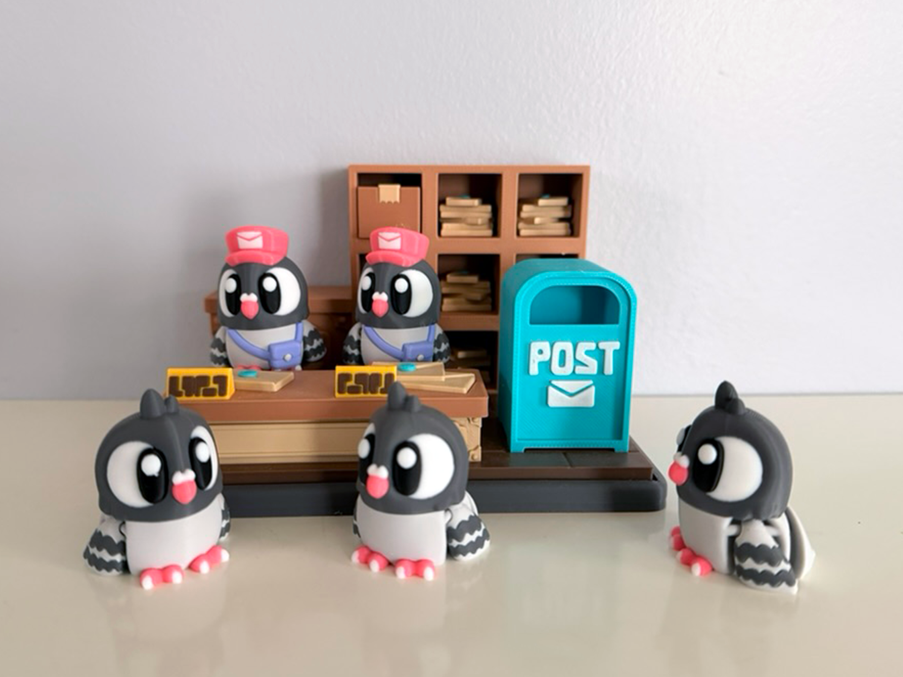 Flexi Pigeon and Post Office Playset