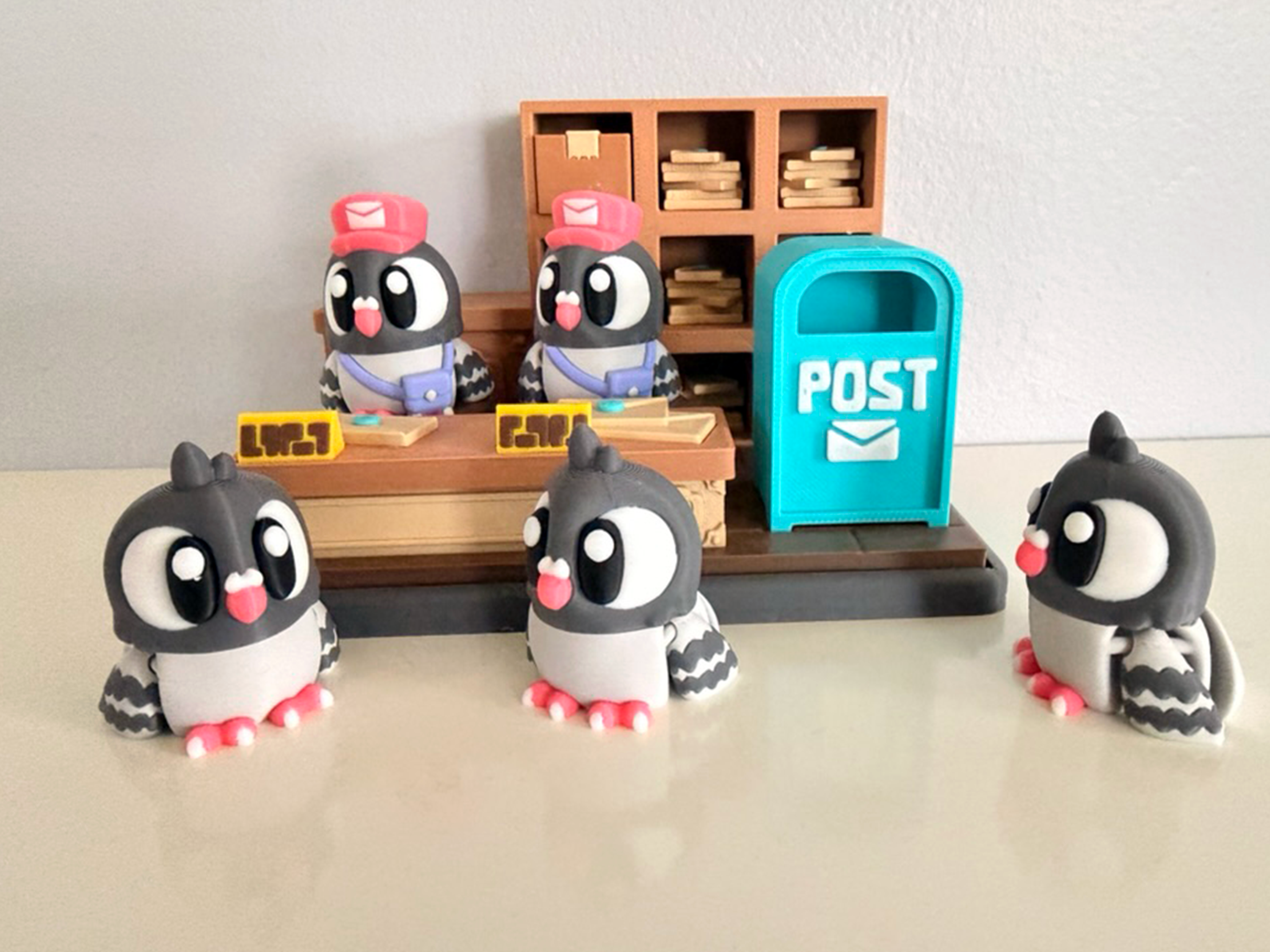 Flexi Pigeon and Post Office Playset