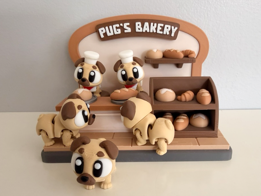 Flexi Pug and Bakery Playset