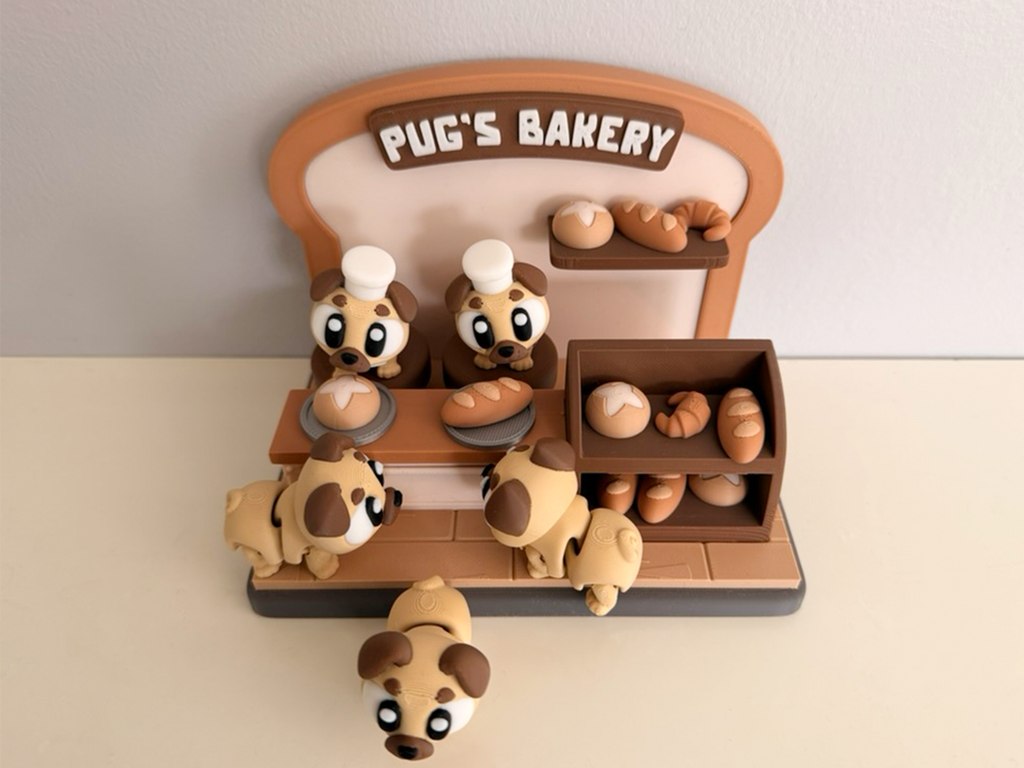 Flexi Pug and Bakery Playset