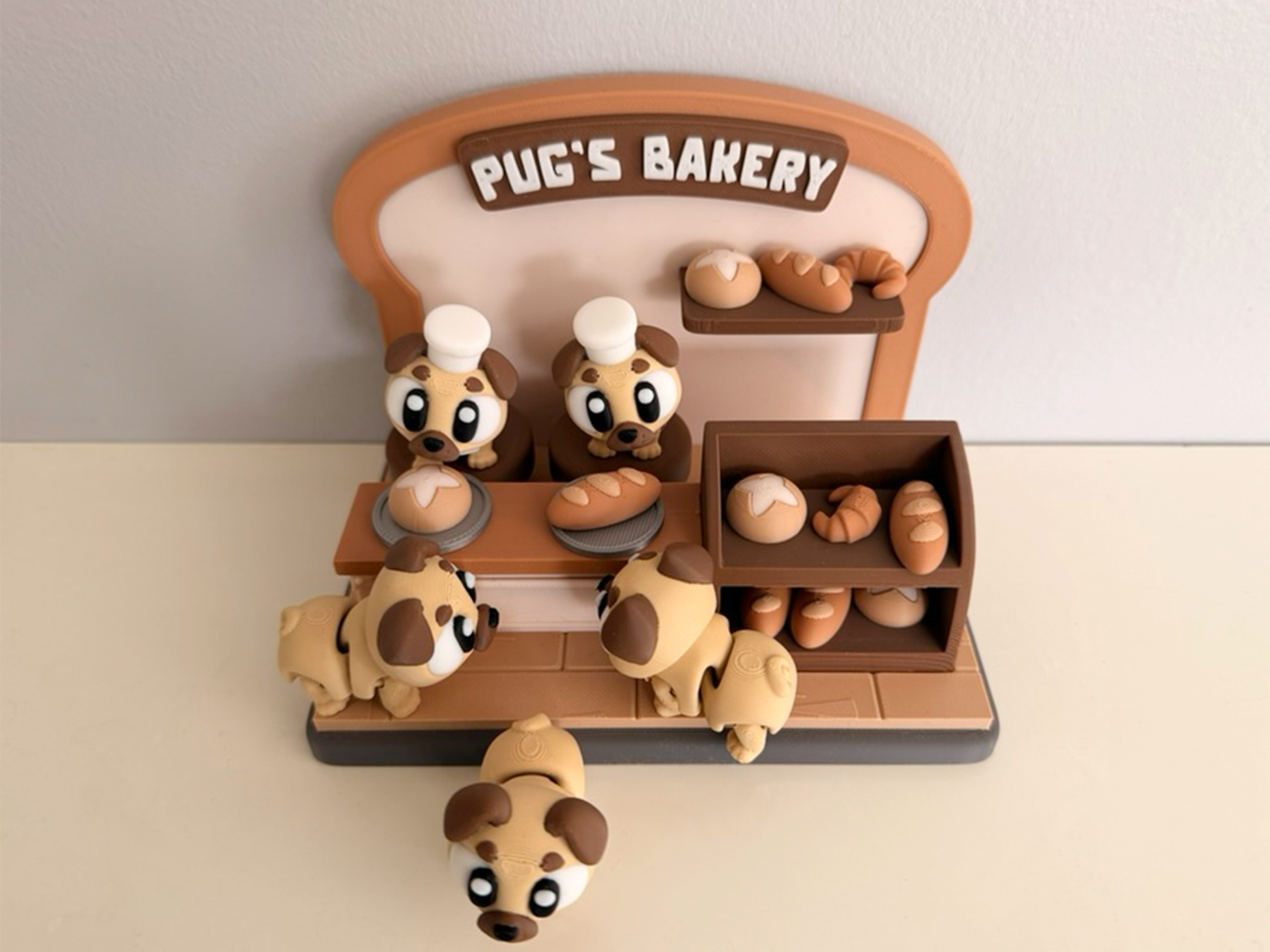 Flexi Pug and Bakery Playset