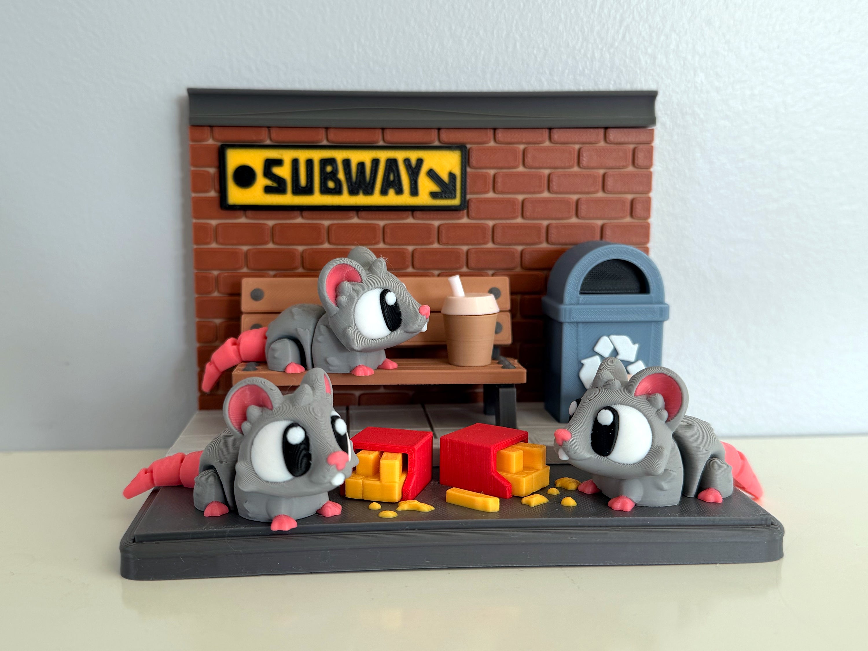 Flexi Rat and Subway Playset