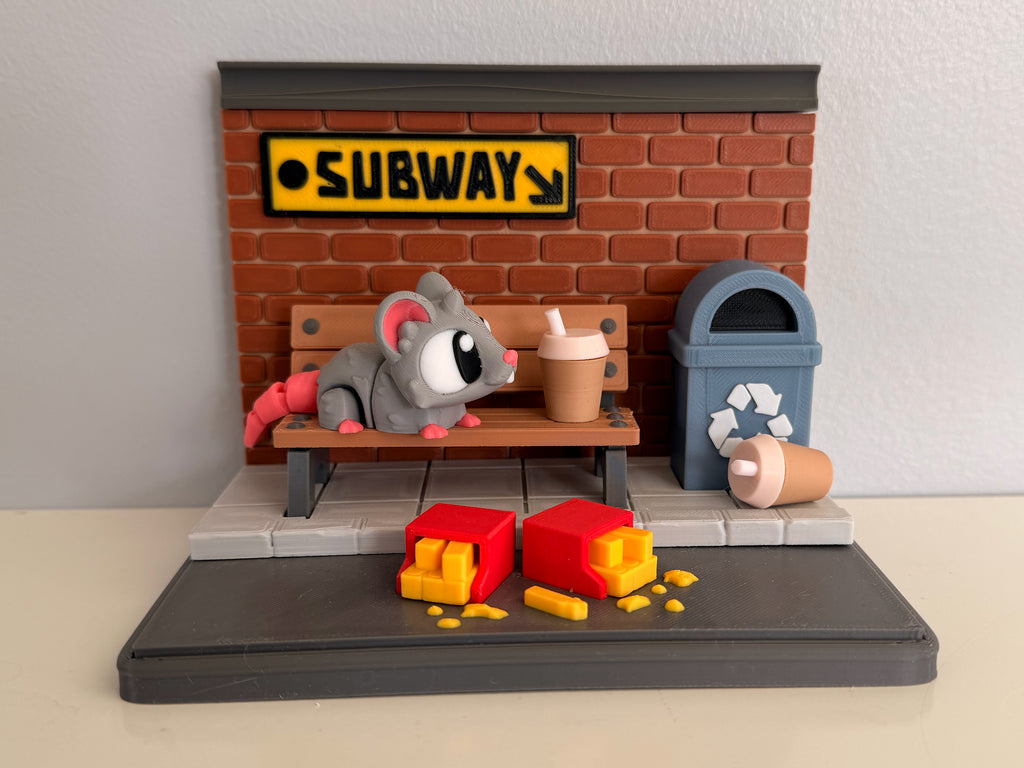 Flexi Rat and Subway Playset