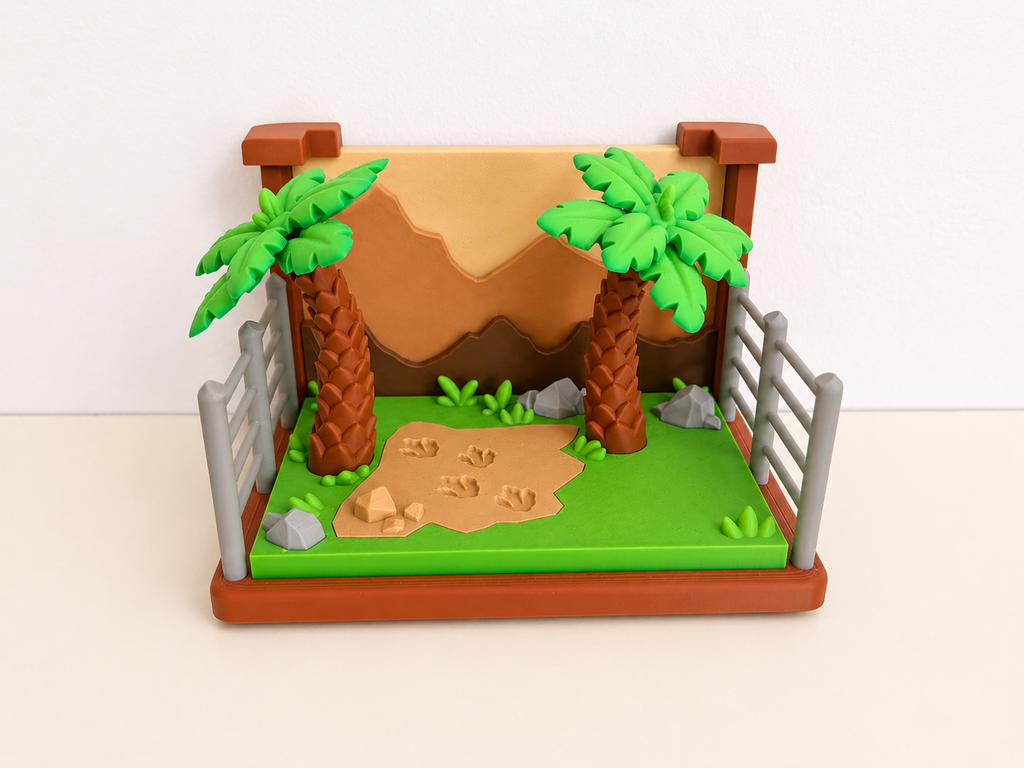 Flexi Jurassic Dinosaurs and Park Enclosure Playset