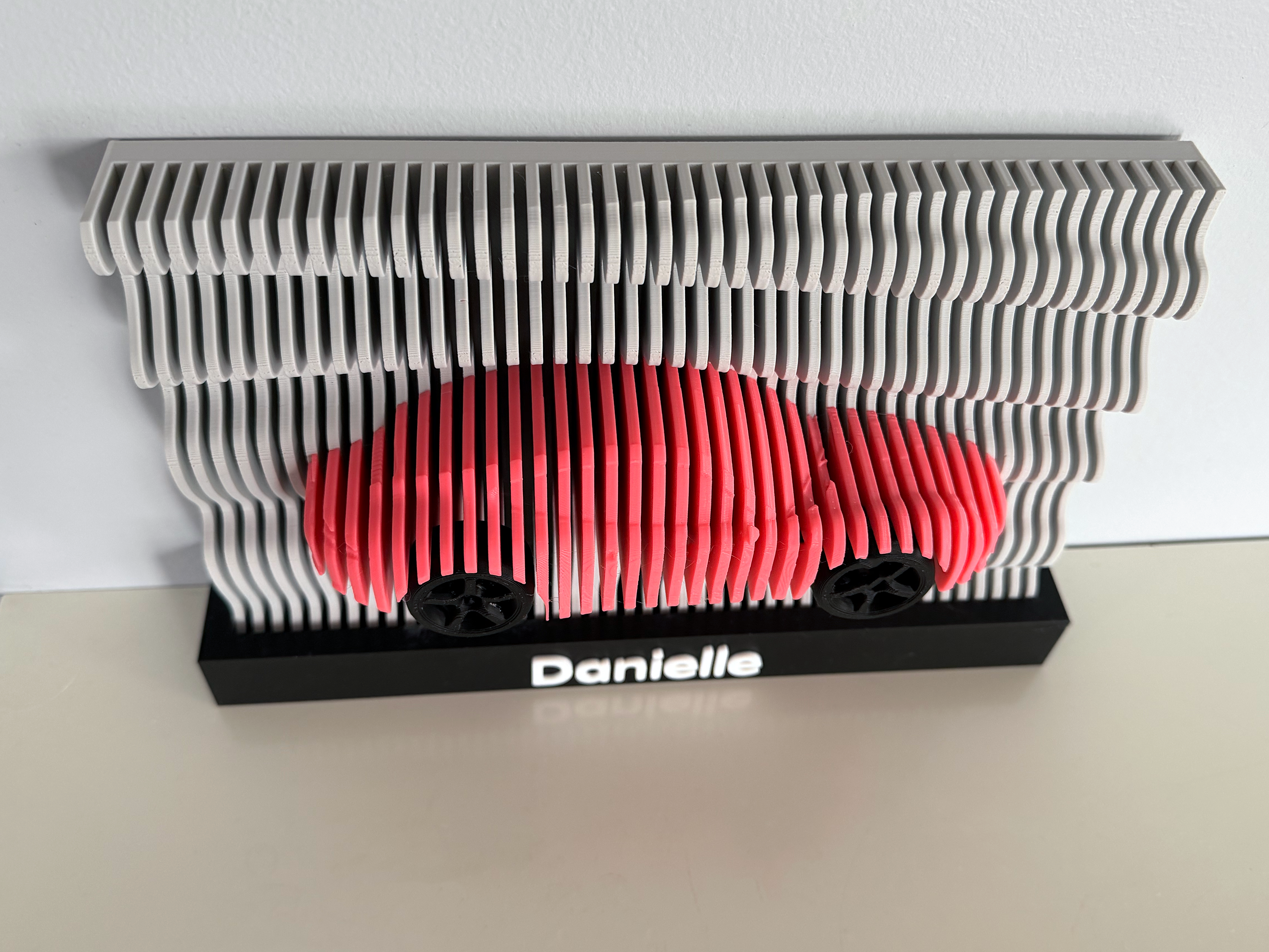 Personalised Porsche Raised Desk Art