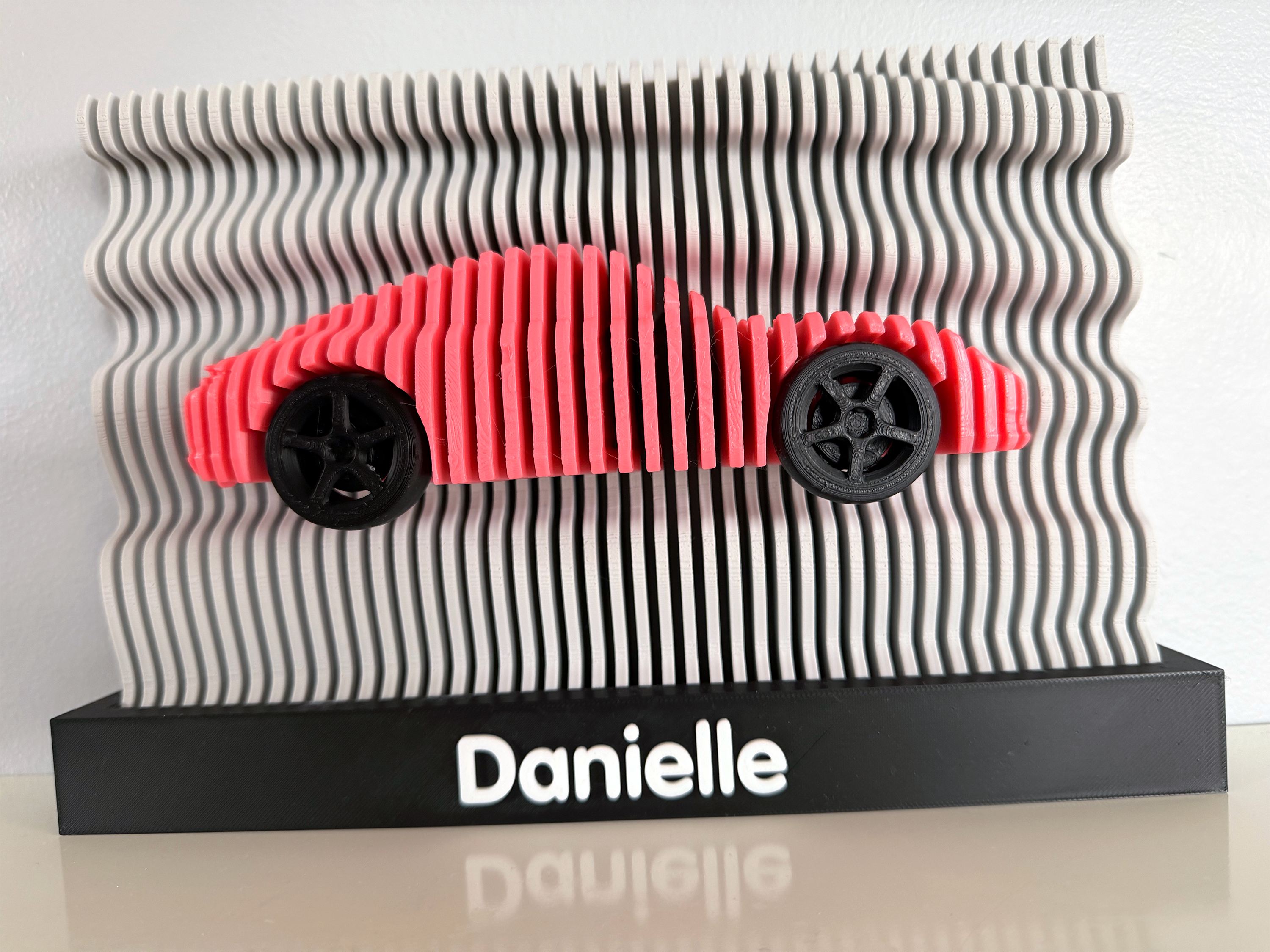 Personalised Porsche Raised Desk Art
