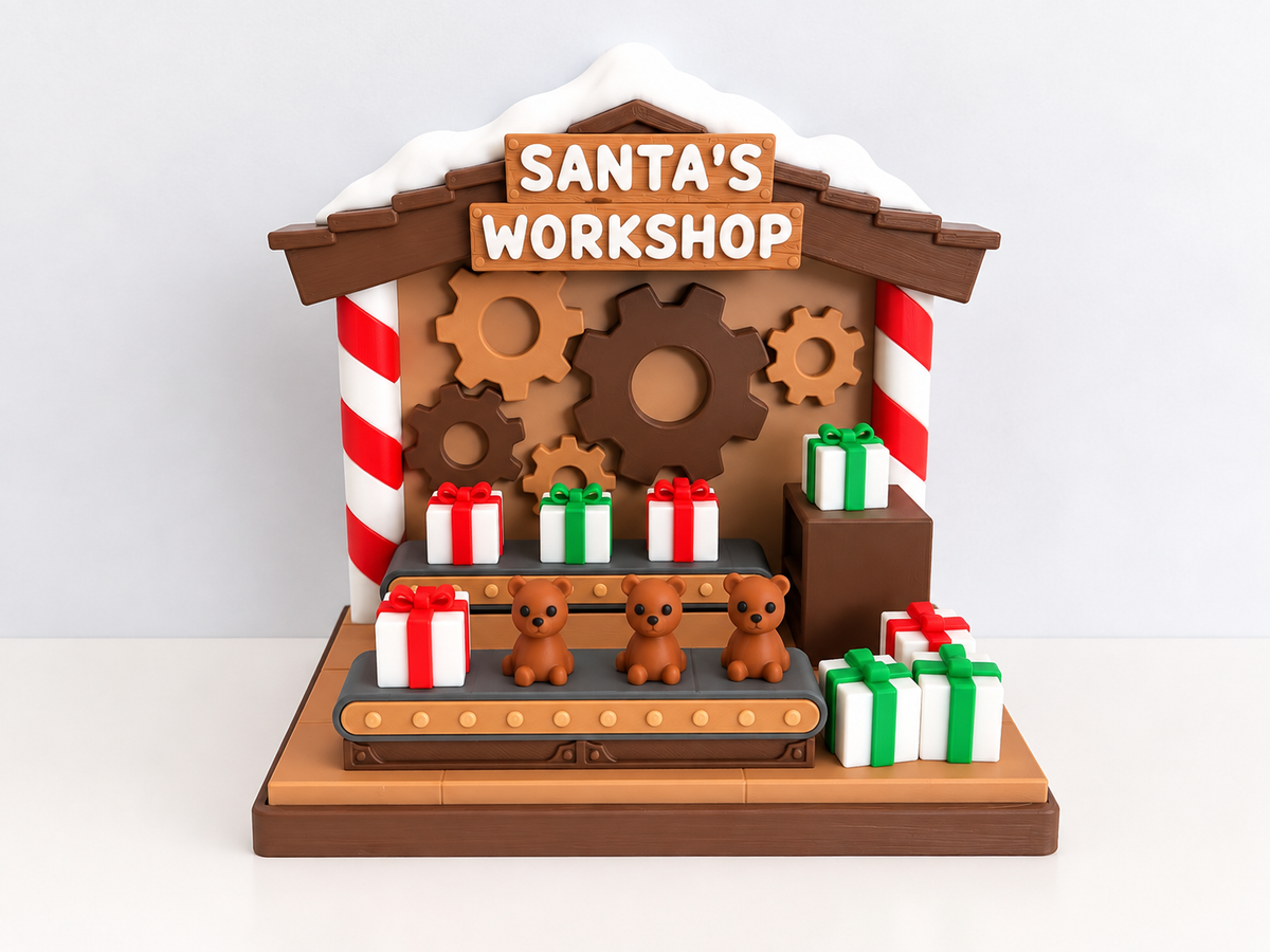 Flexi Santa and Santa's Workshop Playset