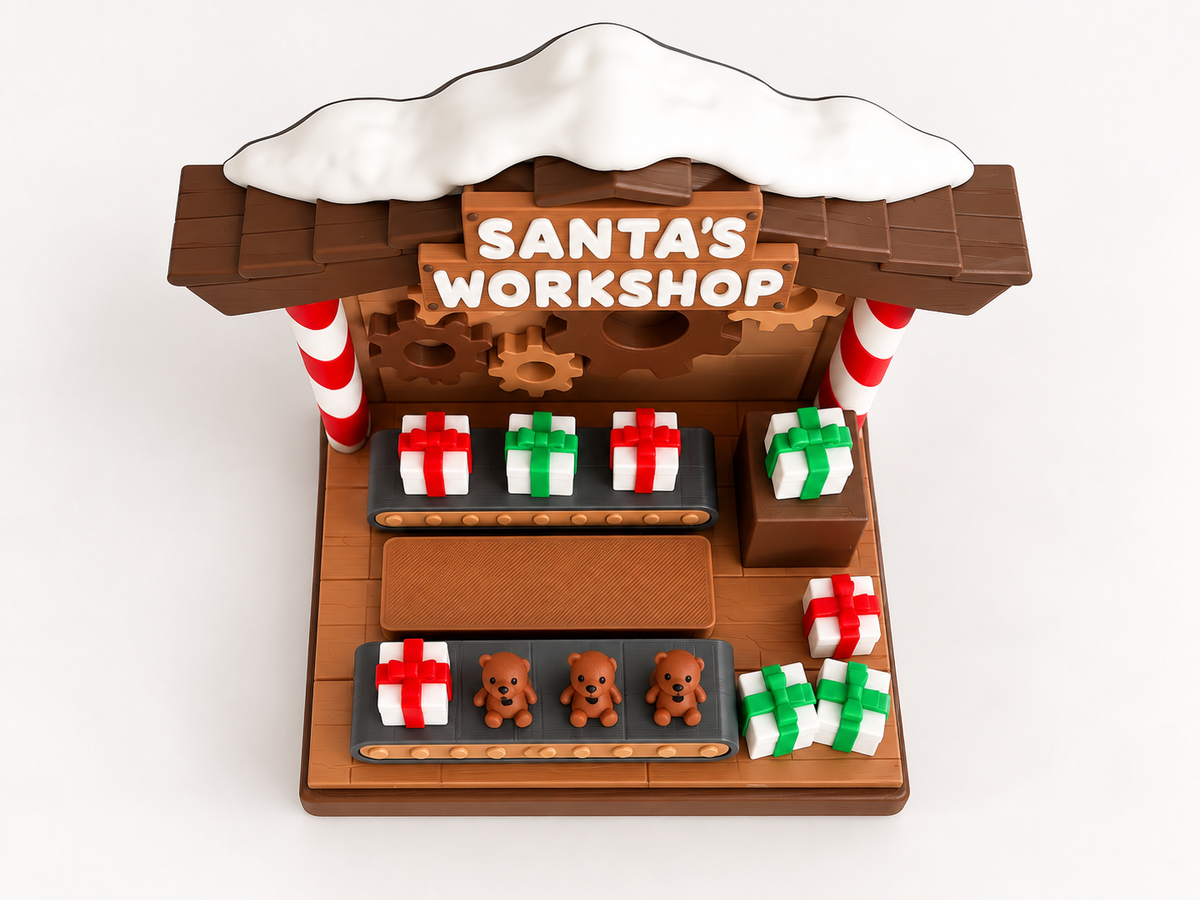 Flexi Santa and Santa's Workshop Playset